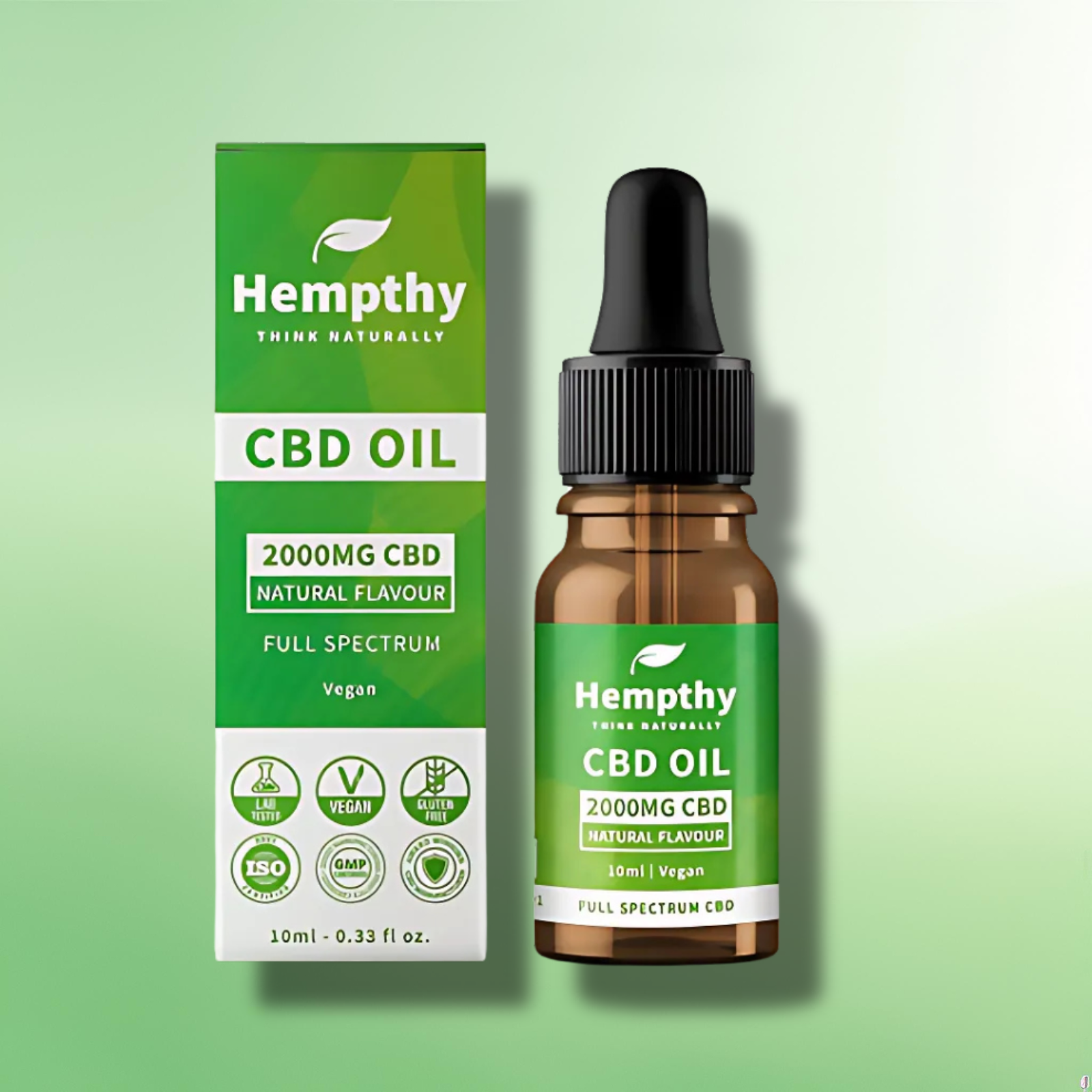 Full Spectrum CBD Oil by Hempthy 500mg - 4000mg  - Natural/Mixed Berries - 10ml