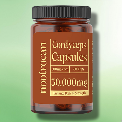 Pure Mushroom Extract Capsules by Nootrocan - 30000mg Extracts - 60 Caps
