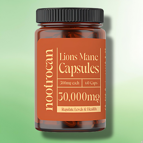 Pure Mushroom Extract Capsules by Nootrocan - 30000mg Extracts - 60 Caps