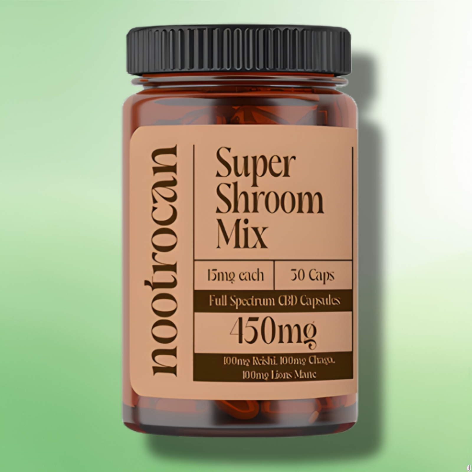 Full Spectrum CBD & Nootropic Capsules by Nootrocan - 450mg/900mg - 30/60 Caps
