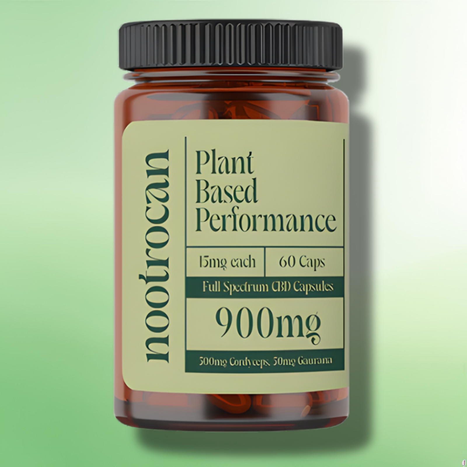 Full Spectrum CBD & Nootropic Capsules by Nootrocan - 450mg/900mg - 30/60 Caps