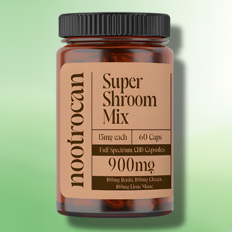 Full Spectrum CBD & Nootropic Capsules by Nootrocan - 450mg/900mg - 30/60 Caps