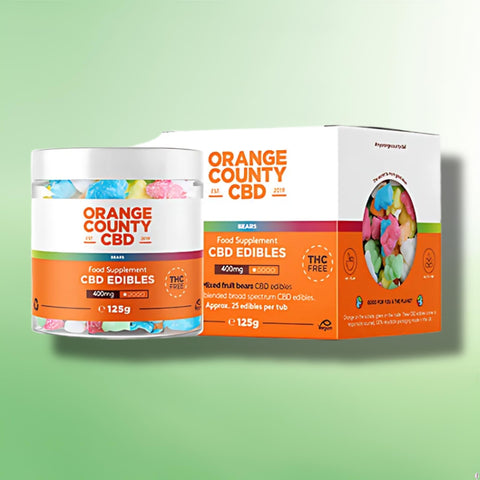 Broad Spectrum CBD Gummy Bears by Orange County | 400mg - 1200mg | 125g