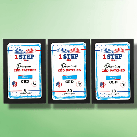 Long Lasting CBD Patches by 1 Step CBD - 10mg/50mg Per Patch - 6/18/30 Patches - CBD Shack