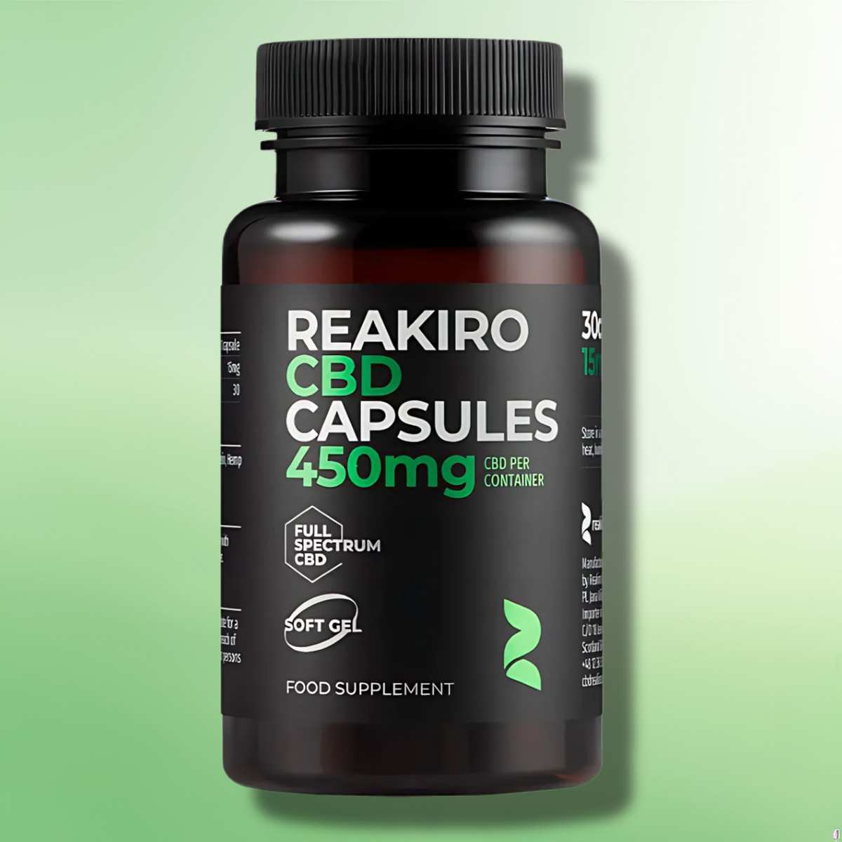 Full Spectrum CBD Capsules by Reakiro |300mg-1500mg| 30/60cap (BUY 1 GET 1 FREE)