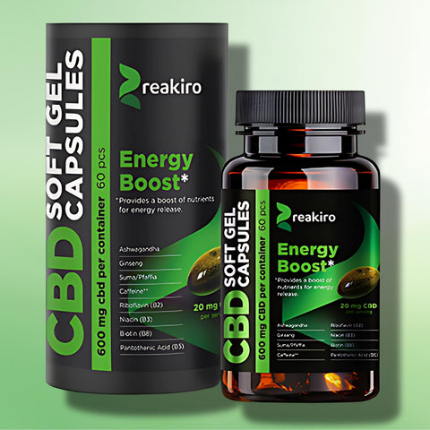 Full Spectrum CBD Capsules by Reakiro | 600mg CBD | 60 Caps (BUY 1 GET 1 FREE)