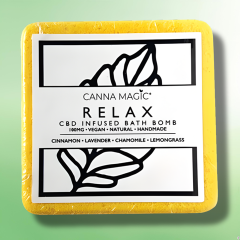 Luxurious 100mg CBD Infused Bath Bombs by Canna Magic - Womens Gift Set - 6 Pcs