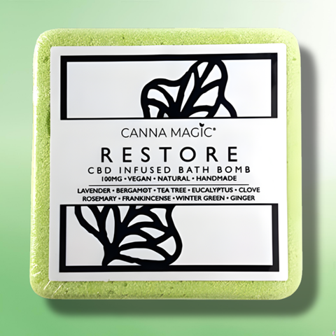 Luxurious 100mg CBD Infused Bath Bombs by Canna Magic - Womens Gift Set - 6 Pcs