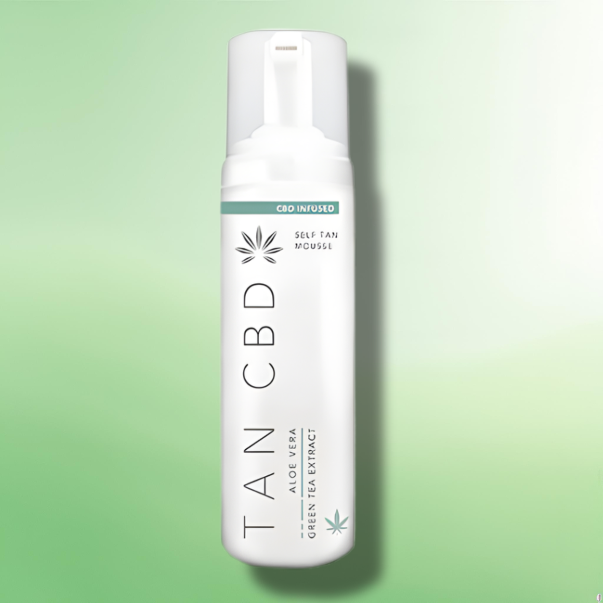 Self Tanning CBD Mousse or Spray by Tan CBD - 75mg - Green Tea Extracts - 200ml - CBD Shack