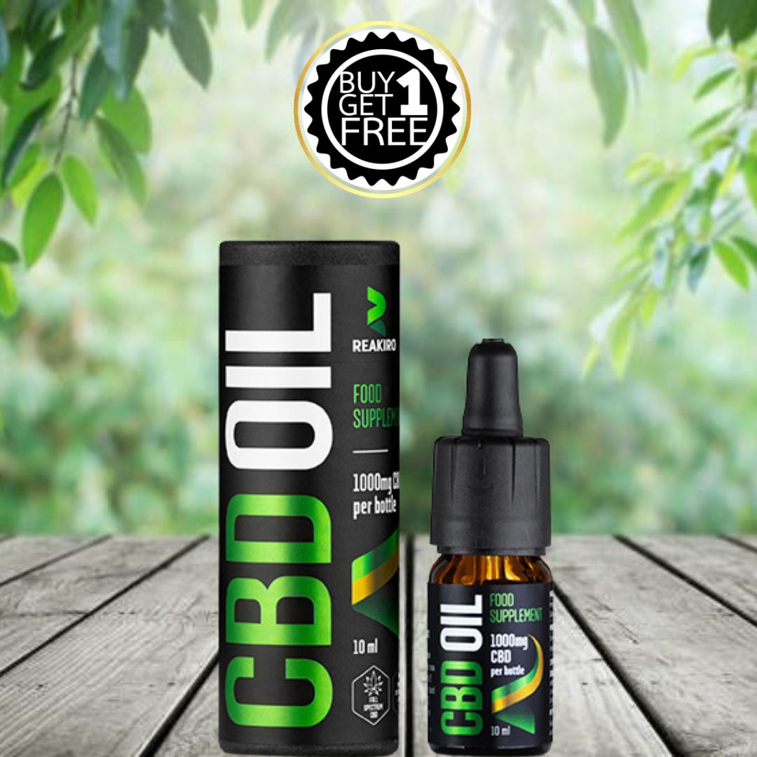 Reakiro 300mg - 1500mg Full Spectrum CBD Oil - 10ml (BUY ONE GET ONE FREE)