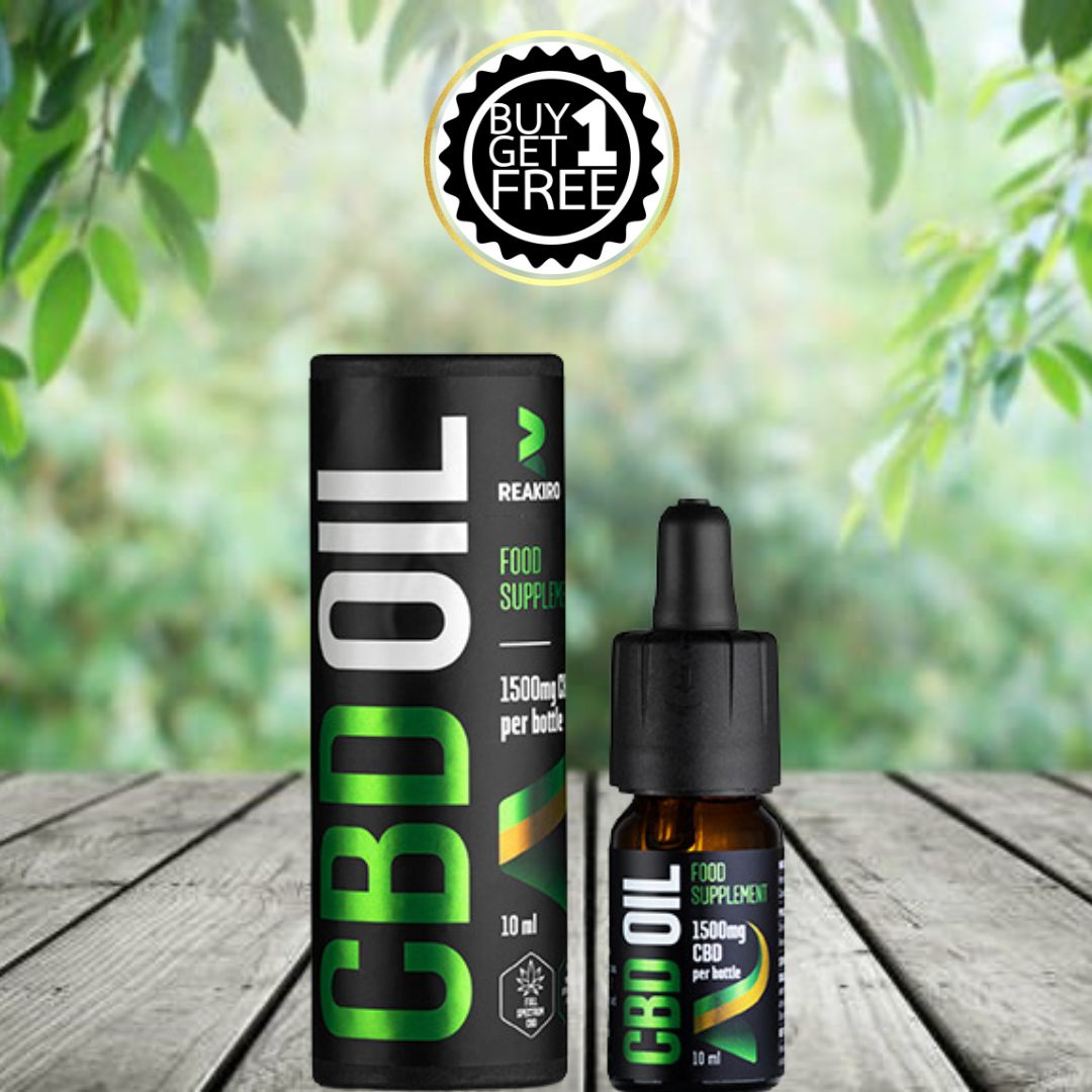 Reakiro 300mg - 1500mg Full Spectrum CBD Oil - 10ml (BUY ONE GET ONE FREE)