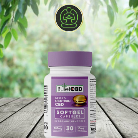 Bullet CBD 300mg/900mg Broad Spectrum CBD Soft Gel Capsules - 30 Caps