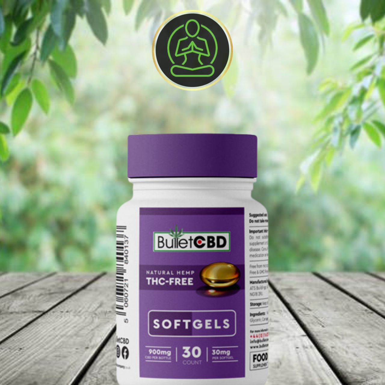 Bullet CBD 300mg/900mg Broad Spectrum CBD Soft Gel Capsules - 30 Caps