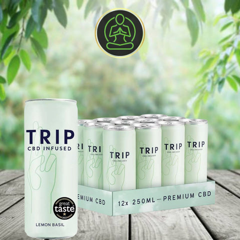 12 x TRIP 15mg CBD Infused Lemon & Basil Drink 250ml