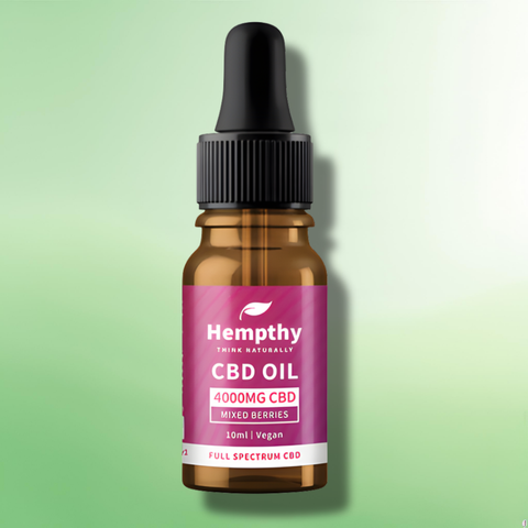 Full Spectrum CBD Oil by Hempthy 500mg - 4000mg  - Natural/Mixed Berries - 10ml