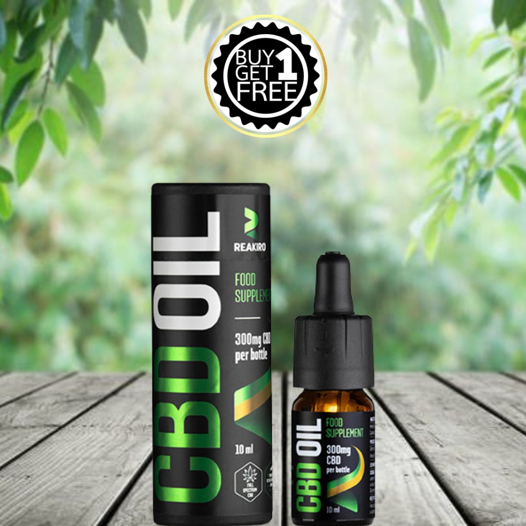 Reakiro 300mg - 1500mg Full Spectrum CBD Oil - 10ml (BUY ONE GET ONE FREE)