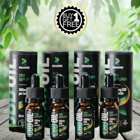 Reakiro 300mg - 1500mg Full Spectrum CBD Oil - 10ml (BUY ONE GET ONE FREE)