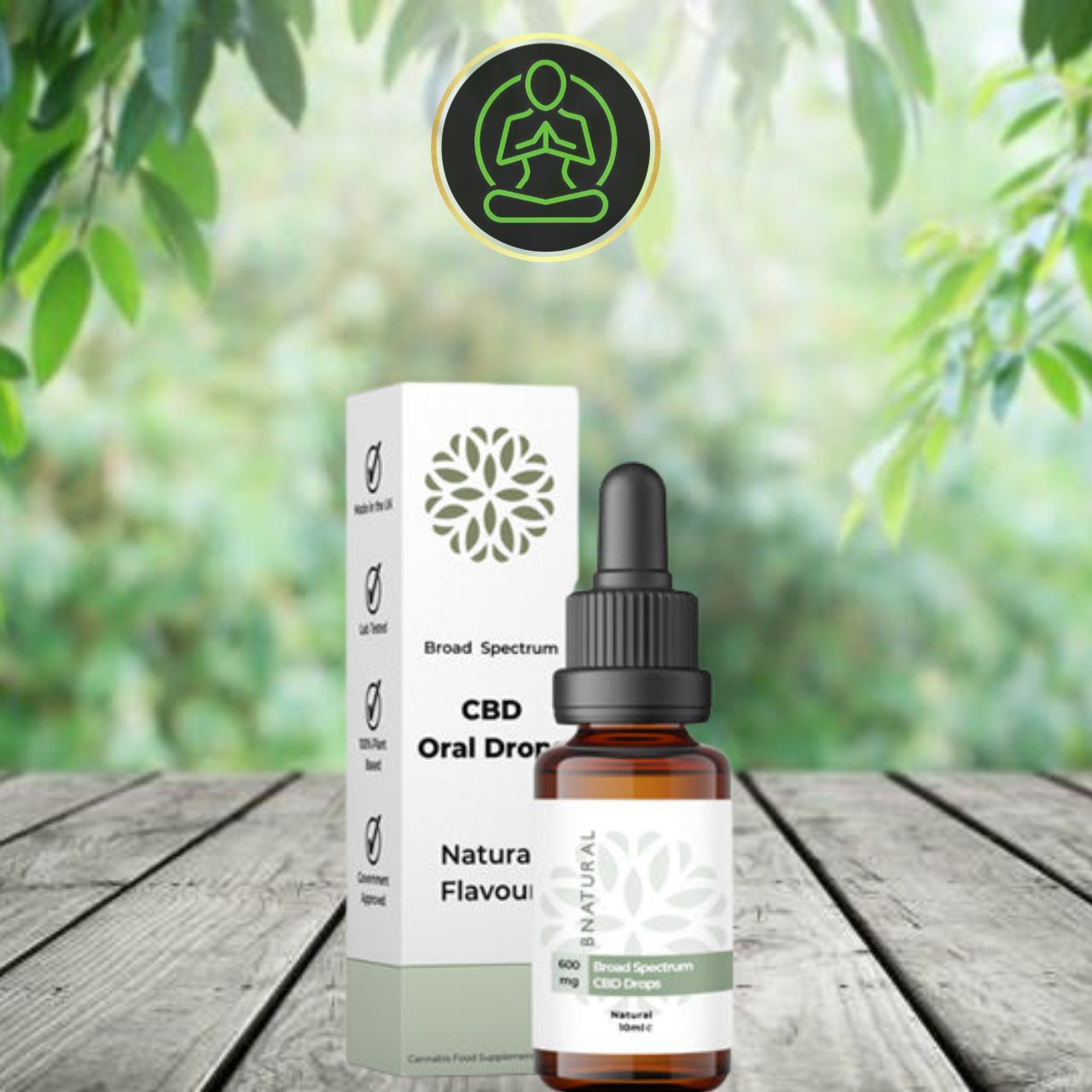 Bnatural 300mg - 1200mg Broad Spectrum CBD Oral Drops - 10ml