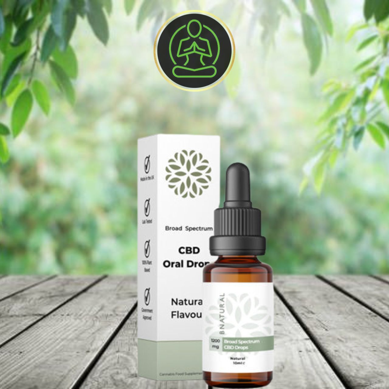 Bnatural 300mg - 1200mg Broad Spectrum CBD Oral Drops - 10ml