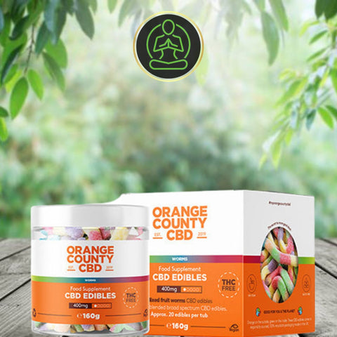 Orange County 400mg - 1200mg CBD Gummy Worms - CBD Edibles