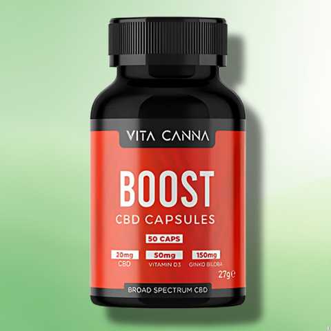 Broad Spectrum CBD Capsules by Vita Canna | Vegan | 500mg-1000mg | 50 caps