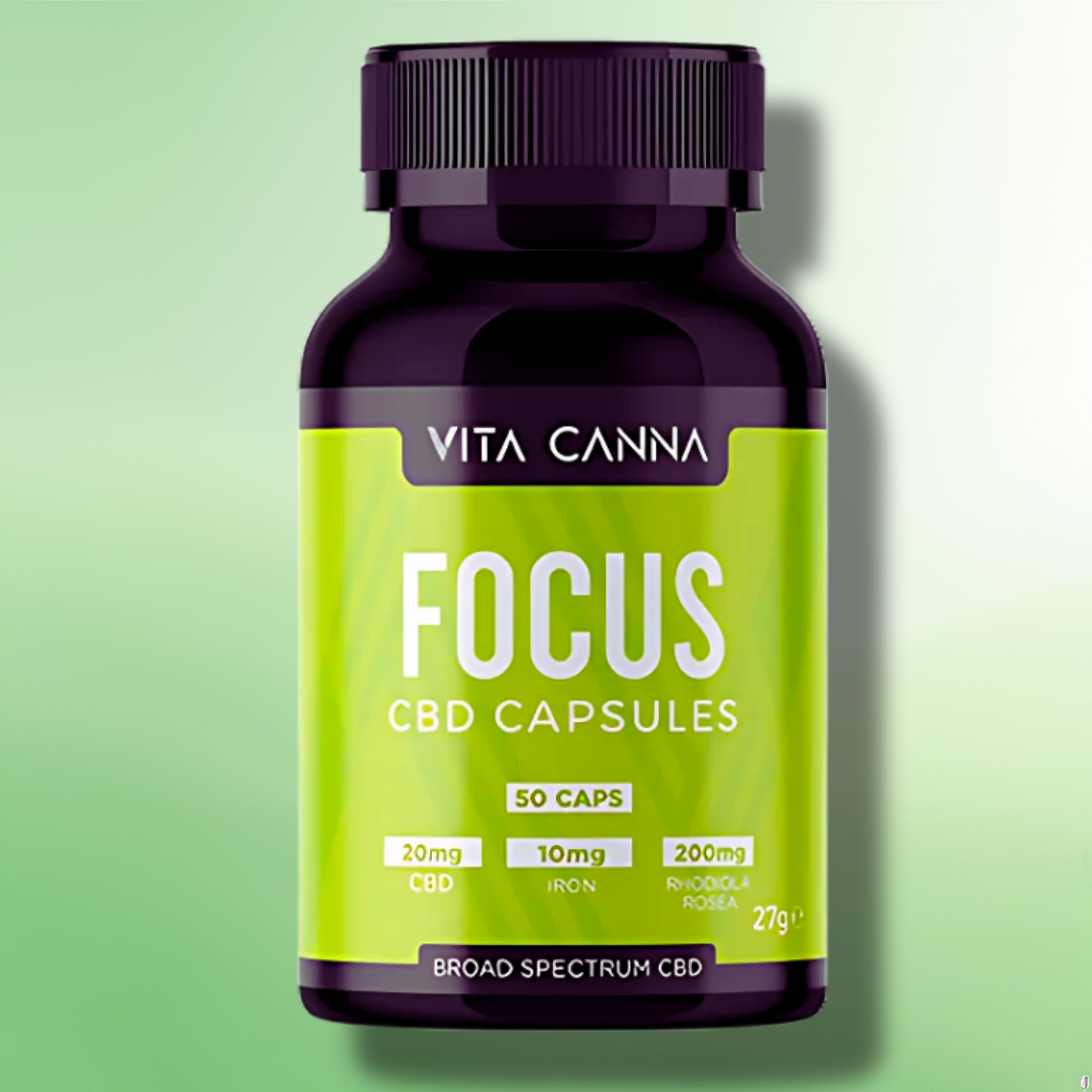 Broad Spectrum CBD Capsules by Vita Canna | Vegan | 500mg-1000mg | 50 caps