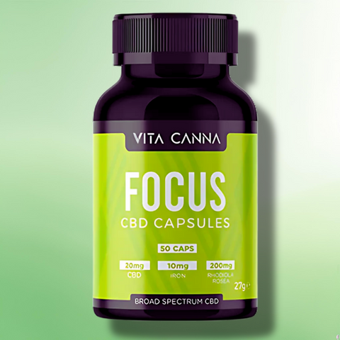 Broad Spectrum CBD Capsules by Vita Canna | Vegan | 500mg-1000mg | 50 caps