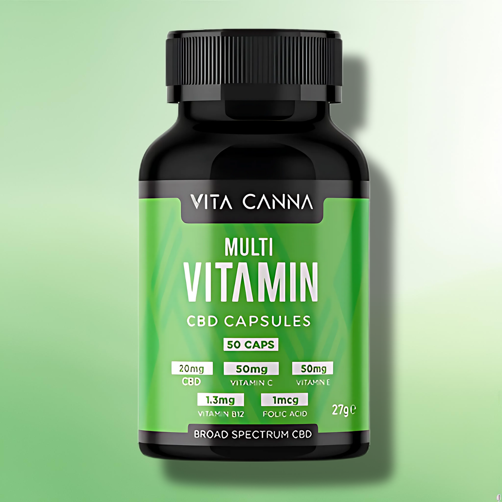 Broad Spectrum CBD Capsules by Vita Canna | Vegan | 500mg-1000mg | 50 caps