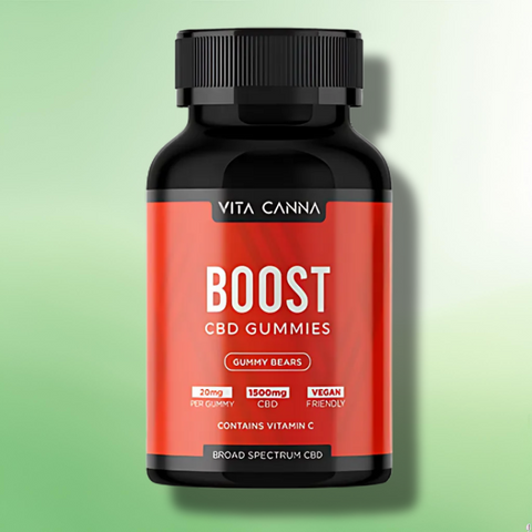 CBD Gummies by Vita Canna 750mg-1500mg CBD - Essential Vitamins + Vegan - 75 pcs