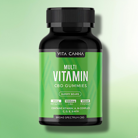 CBD Gummies by Vita Canna 750mg-1500mg CBD - Essential Vitamins + Vegan - 75 pcs