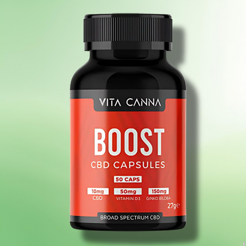 Broad Spectrum CBD Capsules by Vita Canna | Vegan | 500mg-1000mg | 50 caps