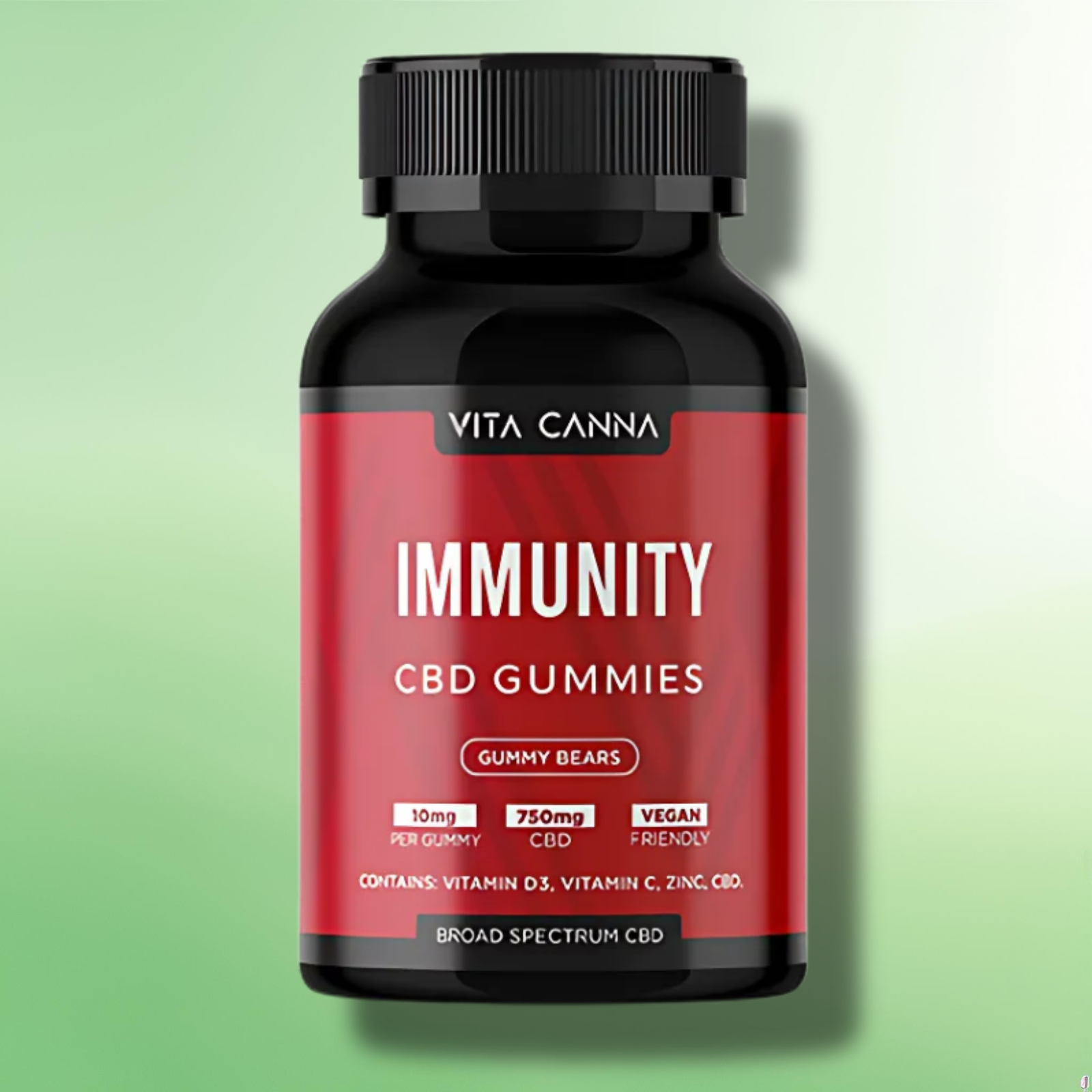 CBD Gummies by Vita Canna 750mg-1500mg CBD - Essential Vitamins + Vegan - 75 pcs