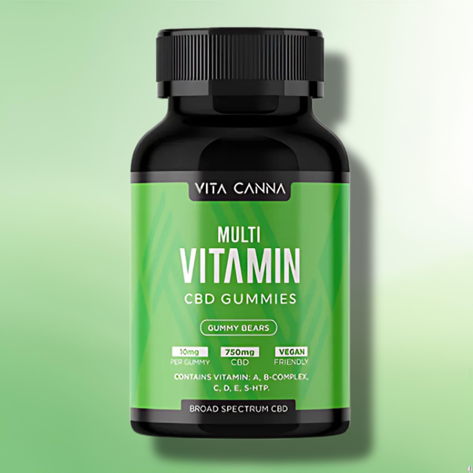 CBD Gummies by Vita Canna 750mg-1500mg CBD - Essential Vitamins + Vegan - 75 pcs