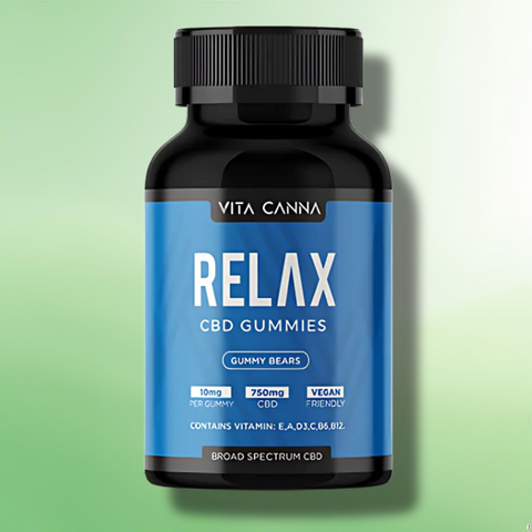 CBD Gummies by Vita Canna 750mg-1500mg CBD - Essential Vitamins + Vegan - 75 pcs