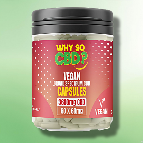 Broad Spectrum CBD Capsules by Why So CBD? 600mg to 3600mg - 30/60 Caps