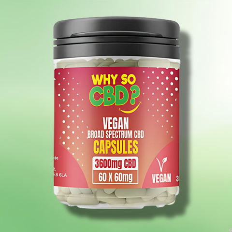 Broad Spectrum CBD Capsules by Why So CBD? 600mg to 3600mg - 30/60 Caps