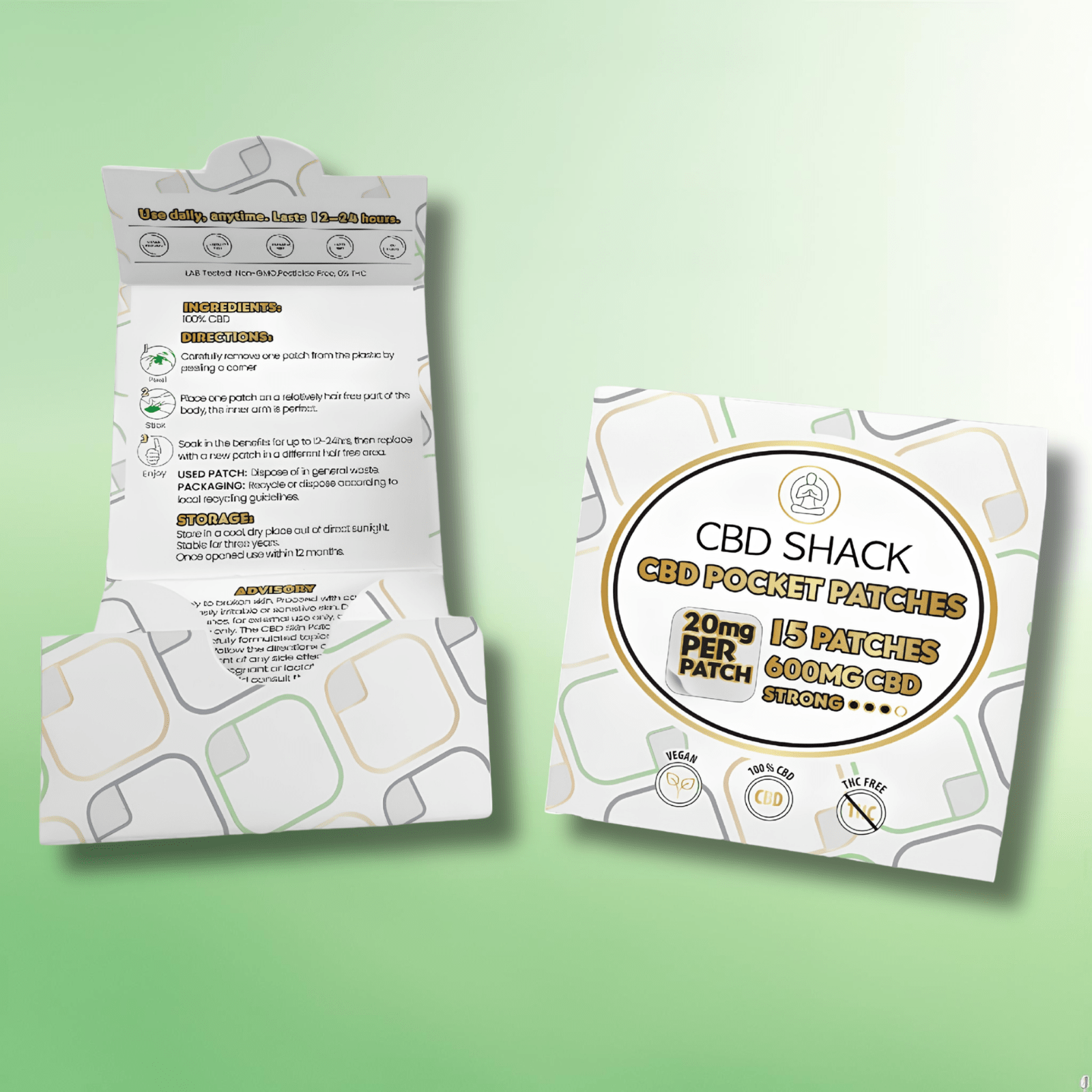 CBD Patches by CBD Shack - High Strength CBD - 20mg to 50mg - 15 Patches - CBD Shack