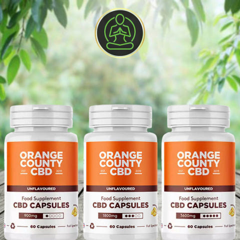 Orange County 900mg - 3600mg Full Spectrum CBD Capsules - 60 Caps