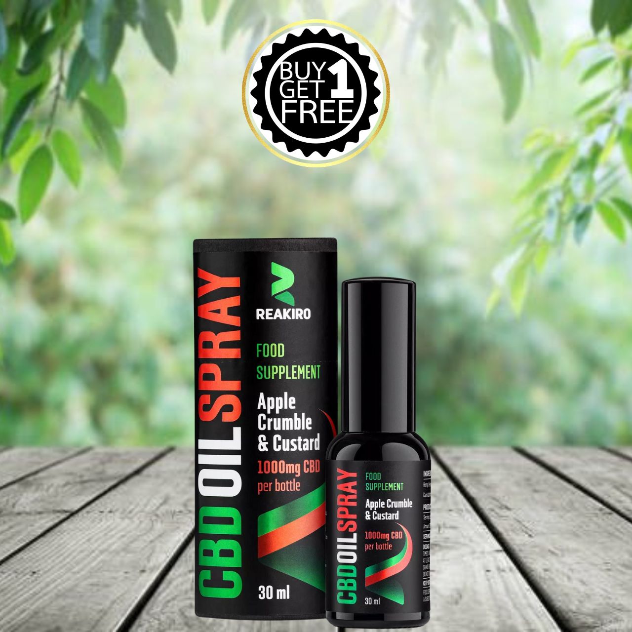 Reakiro 1000mg Full-Spectrum CBD Spray 30ml (BUY 1 GET 1 FREE)