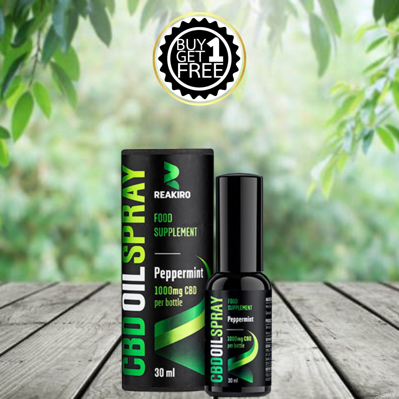 Reakiro 1000mg Full-Spectrum CBD Spray 30ml (BUY 1 GET 1 FREE)