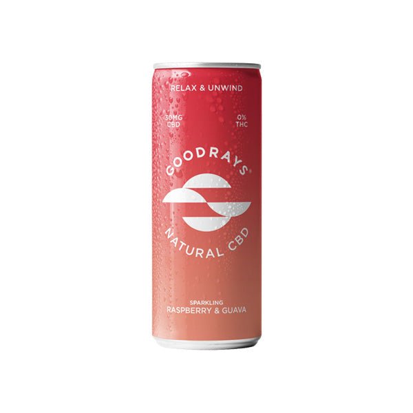 Goodrays Drinks Raspberry Goodrays 30mg CBD Raspberry & Guava Seltzer 250ml – CBD Shack