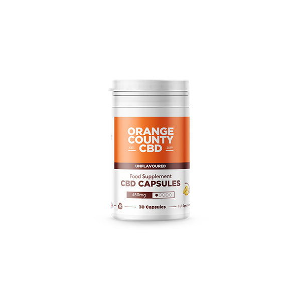 Orange County 450mg - 1800mg Full Spectrum CBD Capsules -30 caps