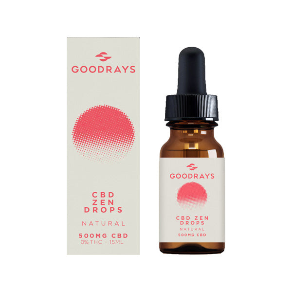 Goodrays 500mg - 1000mg CBD Natural Zen Drops - 15ml