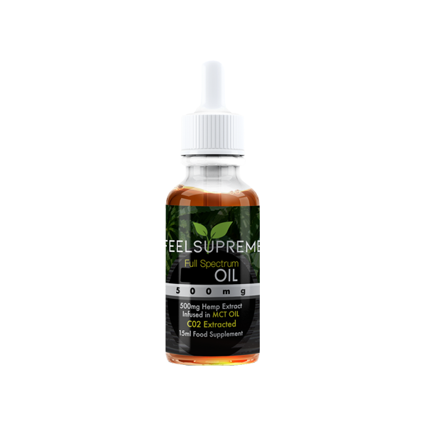 Feel Supreme 500mg - 1000mg Full Spectrum CBD In MCT Oil - 15ml