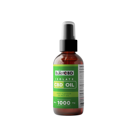 Bullet CBD 1000mg - 6000mg CBD Isolate MCT Oil Spray - 10ml