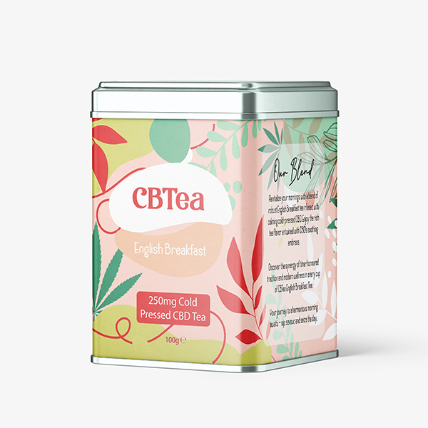 CBTea 250mg Cold Pressed Full Spectrum CBD English Breakfast Tea - 100g - CBD Shack